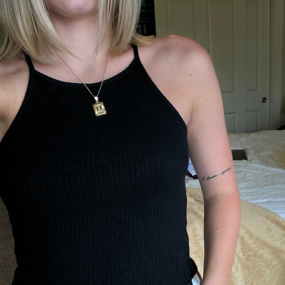 Black Halter Neck Tank